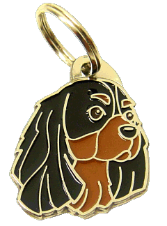 CAVALIER KING CHARLES NEGRO Y CASTAÑO - Placa grabada, placas identificativas para perros grabadas MjavHov.